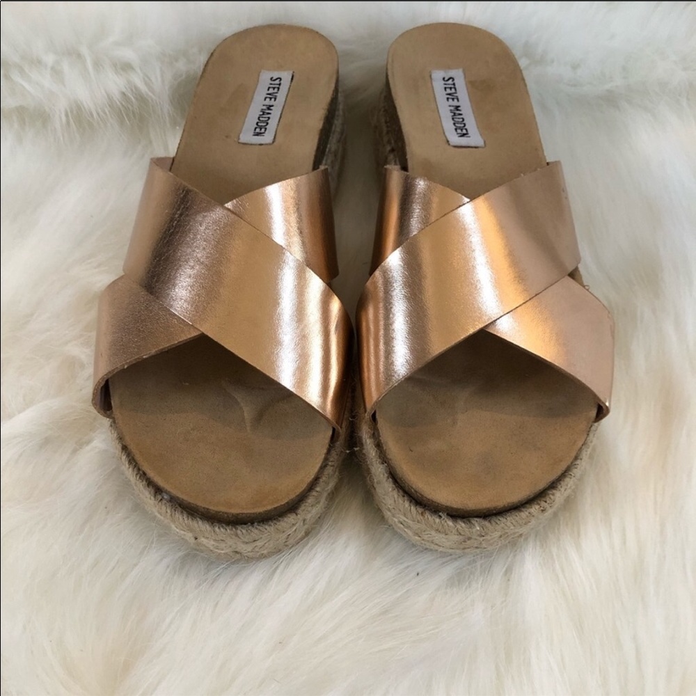 Steve Madden Gold Espadrille